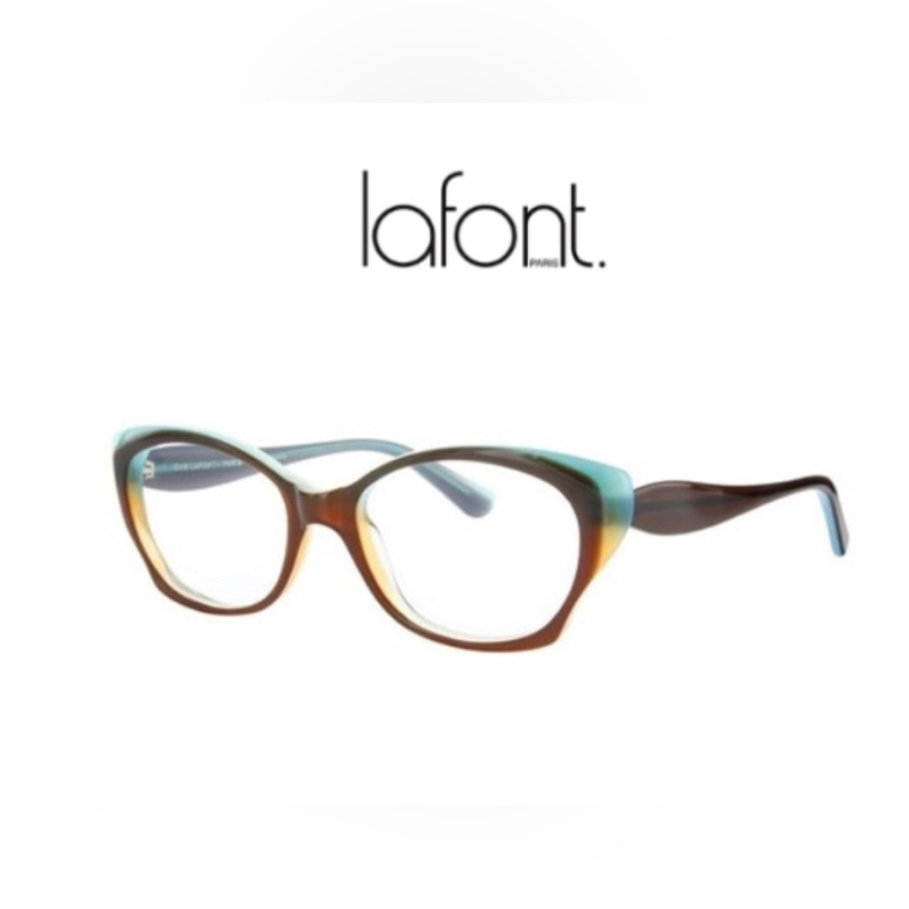 Women's Elegant lafont Brown and Blue Glasses